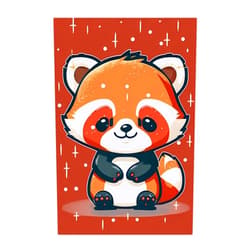 Worihut Full Round Diamond Painting by Number Kit Cross Stitch, Red Panda DIY Full Round Diamond Art with Accessories & Tools,Wall Decoration Crafts for Home Wall Decor 8x12 Inch
