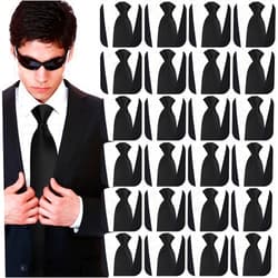 Unittype 24 Pcs Zipper Ties for Men Adjustable Pre Tied Men's Necktie Classic Zipper Neck Tie Set for Adults School Uniform