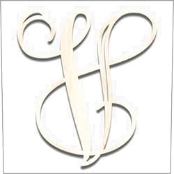 Back40Life - Precision Cut Vine Wood Monogram Letter - 13-inch Unfinished V