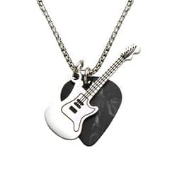 ShiQiao Spl Guitar Pick Necklace for Women Men Music Lovers Birthday Gifts for Guitar Lovers Music Necklace Musical Necklaces
