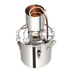 Ai-C-Dibosh 12L/20L/33L/50L 201 single bottom stainless steel Home red copper distiller Making Vodka Water Distiller Bar Party Brewing Equipment distiller (20L)
