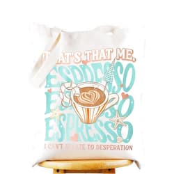 WZMPA Espresso Tote Bag Song Lyric Fans Gift That's That Me Espresso Shoulder Bag Singer Concert Merch