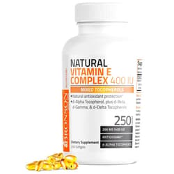 Bronson Natural Vitamin E Complex 400 I.U. Supplement (d-Alpha Tocopherol Plus d-Beta, d-Gamma, & d-Delta Tocopherols), Natural Antioxidant, 250 Softgels