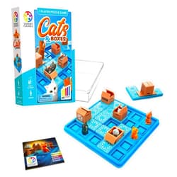 SmartGames Cats & Boxes Travel Game with 60 Challenges for Ages 7-Adult