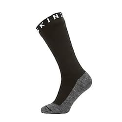 SEALSKINZ unisex Waterproof Warm Weather Soft Touch Mid Length Sock Black/Grey Marl/White Small