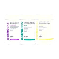 EstheSKIN (3 pack) estheSKIN Collagen Aloe Vitamin Facial Massage Cream for European Skin Care, 33.8 fl.oz. / 1000 ml