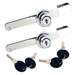 WOOCH Sliding Glass Door Ratchet Lock with Chrome Finish, Keyed Alike Showcase Display - 2 Pack