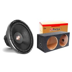 Lanzar 15in Car Subwoofer Speaker + Atrend Bbox Dual Sealed 15