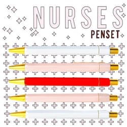Generic Nurses Pen Set, Funny Nurse Pens, Nurse Ballpoint Pen, Greeting Pens for Nurse Appreciation Gifts Nurse Essentials Office School Supplies, Vibrant Funny Quotes Daily Pen Set
