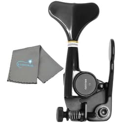Hipshot GB7 Bass Xtender Bass Side Black Bundle with a Lumintrail Polishing Cloth