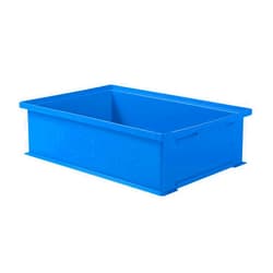 SSI SCHAEFER Solid Wall Stacking Cntner, 19x13x5, Blue