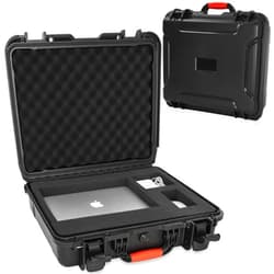WELIDAY Waterproof Laptop Hard Case for 15.6-17.3 inch Gaming Laptops & Accessories - Heavy Duty Laptop Storage Case with Pull & Pluck Foam Layer(Black)