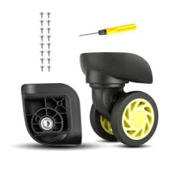 JALCH Spinner Luggage Replacement Wheels Travel Suitcase Carry On Luggage Spinner Wheels，Mute Connected Spinner Wheels ，DIY Replacement Left and Right Caster with Screws and Tool (2)