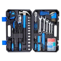 CARTMAN 180 Piece Socket Wrench Auto Repair Tool Combination Package Mixed Tool Set Hand Tool Kit with Plastic Toolbox Storage Case