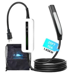 Morec Level 1 EV Charger for Tesla, 15A 120V Portable Car Charger with 25ft Charging Cable for Model Y/3/S/X, Max 1.65KW Nema 5-15 Plug