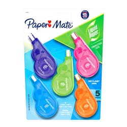 Paper Mate Liquid Paper DryLine Mini Correction Tape, Assorted Colors, 5 Count