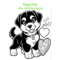 By Angela Perez (Author) Doggy Days: A Fun-Filled Coloring Book