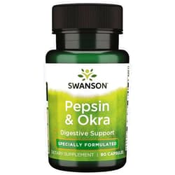 Swanson Okra Pepsin 90 Capsules