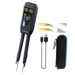 WESTOBiG 【FNRSI Upgraded Version LCR-ST1 】 LCR Meter Tester, Mini Smart LCR Tester, SMD Tester, ESR Meter, 100Hz, 1kHz, and 10kHz Resistance Capacitance Inductance Continuity Diodes Tester Measurement Tools