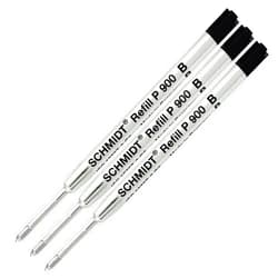 Lanier Pens Lanier Combo Pack - 3 Pack - Schmidt P900 B Parker Style Ballpoint Refill Black Ink Broad Tip