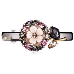YQBUER LuckyTagy Flower Hairpin Rhinestone Clip Korean Horizontal Clip Top Clip Back Head Clip Mother Hair Accessories Female