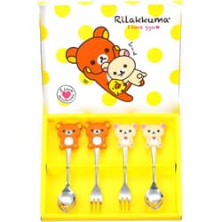 Tamahashi Rilakkuma Spoon & Fork 4 PC RK-28