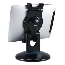 Aidata Tablet Stand - Compatible with iPad, iPad Mini, and Most 6-Inch-13-Inch Tablets, Adjustable Commercial POS Holder with 360-Degree Swivel, for Retail, Classroom, Business, and Home, Black