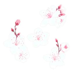 SMJ Designs Cherry Blossom Sticker Vinyl Waterproof Sticker Decal Car Laptop Wall Window Bumper Sticker 5
