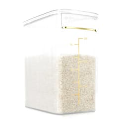 TBMax Rice Storage Container 20 Lbs, Crystal-Clear Large Food Container Rice Holder Bin with Measuring Cup for Flour, Sugar, Oatmeal, Kitchen Pantry Organization and Storage