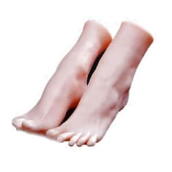 DUOJIN 1 Pair Women's Lifelike Soft Foot Mannequin Display Shoes Socks Toes Separate