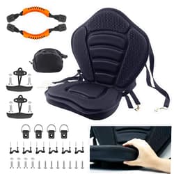 HLOGREE Kayak Seats - 1/2 Pck, Thicken Padded Seat Cushion with Back Support, Canoe & Ocean Sup Compatible