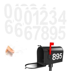 Foyods 6 Sheet 3 Inch Reflective Mailbox Numbers for Outside, Large House Numbers Stickers & Address Numbers Mailbox Stickers for House with Sticky Tabs, Pre-cut White 0-9 Vinyl Number for Mailbox