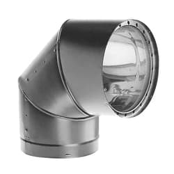 FIXED UP FINDS For DuraVent DVL 6DVL-E90 Galvanized Double Wall Stove Pipe 90 Degree Elbow, Black