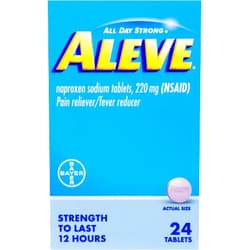 Aleve, Pain Reliever/Fever Reducer 220 mg Tablets, 24 Count