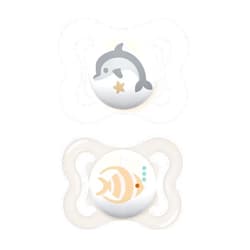 MAM Mini Air Pacifiers (2 pack), MAM Sensitive Skin Pacifier 0-6 Months, Best Pacifier for Breastfed Babies, Unisex Pacifiers, 2 Count (Pack of 1)