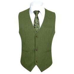 HISDERN Mens Suit Vest Business Casual Dress Waistcoat Vest Solid Color Formal Wedding Vests for Suits or Tuxedo