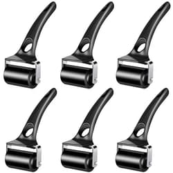 Frienda 6 Pcs Rubber Roller Black Rubber Brayer Rollers Ink Roller for Gluing Printing Inking Block Paper Crafting Press Printmaking Wallpaper Stamping Scrapbooks(2 Inches)
