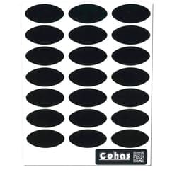 Cohas Chalkboard Labels for Small 4 Ounce Quilted Crystal Jelly Jars includes No Marker and 147 Labels, Refill Kit, No Marker