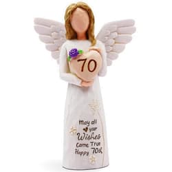 AcowSpt 70th Birthday Gifts for Women, Meaningful 70th Birthday Gifts, 70th Birthday Ideas, 70th Birthday Gifts for Mom, Sculpted Hand-Painted Figurine