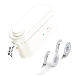 Makeid HD Label Maker Machine with 4 Tape (3 White + 1 Transparent)