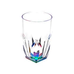 LeadingWare Group LeadingWare Rainbow Diamond Acrylic Glasses Drinking Set of 4 Hi Ball (17oz), Plastic Drinking Glasses, BPA Free Cocktail Glasses, Drinkware Set, Drinking Water Glasses