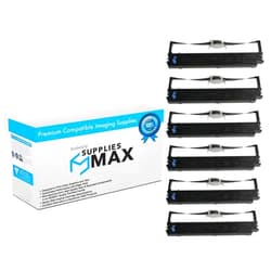 SuppliesMAX Compatible Replacement for Okidata MICROLINE 620/690/ML-620/ML-690 Black Printer Ribbons (6/PK) (44173403)