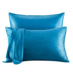 SLEEP ZONE Satin Pillowcase for Hair and Skin (Teal, 20x40 Inches) - Ultra Soft Silky Pillowcase Set of 2 - Satin Pillow Covers with Envelope Closure - Gift Choice for Girls and Women