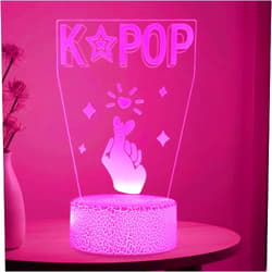 Buchele K-pop Lamp - Korean Saranghae Love Symbol & Heart Thumb Gesture Night Light for K-pop Fans, Perfect K-Drama Gift for Bedroom, Game Room Decor