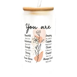 NADELEINE Christian Gifts for Women - Religious Gifts for Women, Inspirational Gifts - Valentine Gifts for Women Friends, Birthday Gifts for Women Ladies - Spiritual Gifts Women - Jesus Gifts - 16 Oz Can Glass