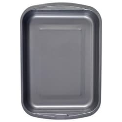 Goodcook 04048 Metal Utensil Nonstick Roast Pan, Easy Clean Dishwasher Safe, 11.5 Inch x 15.5, Silver