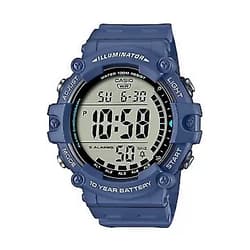 Casio Illuminator 10-Year Battery 100M Water Resistant LED Backlight 5-Alarm Chronograph Digital Stop Watch AE1500WH-2AV