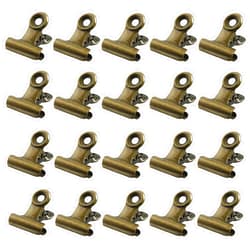 Bonsicoky 30 Pcs Metal Bulldog Clips, Bull Binder Paper Clips for Tags Shops, Office and Home, Brown, 22mm