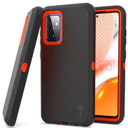 CoverON Rugged Designed for Samsung Galaxy A72 Case, Heavy Duty Military Grade Phone Cover - Black
