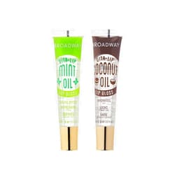 Ruby Kisses Broadway Vita-Lip Clear Lip Gloss (2 Pack Mint & Coconut Oil), Ultra-Hydrating & Soothing Formula with Vitamin Oils, High-Shine Non-Sticky Finish, Healing Lip Balm for Healthy Lips